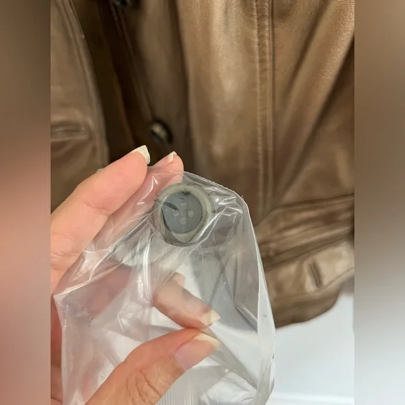 Vintage Cache Metallic Bronze Leather Jacket size 8 Y2K 90s - Picture 4 of 12